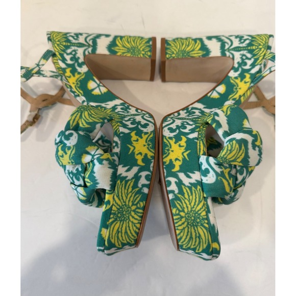 NWT Antonio Melani Mya Royal Palm Print Braided Platform Dress Sandals Sz 9.5M - Picture 6 of 13